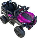 Montable Electrico Tipo Jeep 2188, Llantas De Goma, 4x4, Control (Rosa Metálico)