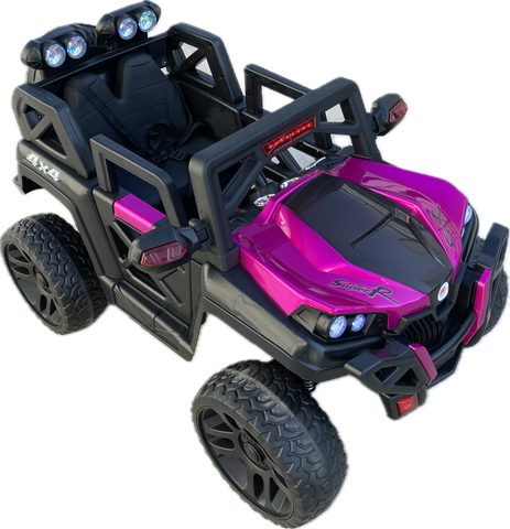 Montable Electrico Tipo Jeep 2188, Llantas De Goma, 4x4, Control (Rosa Metálico)