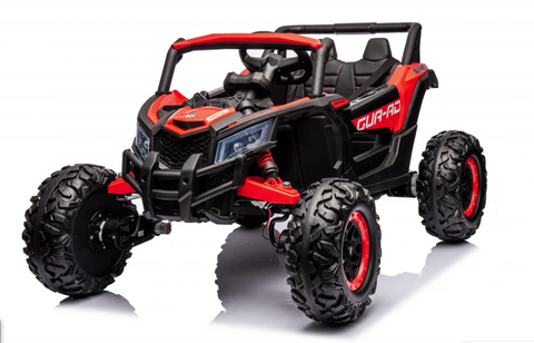 Montable 105 Todo Terreno 24v 4x4 (Rojo) llanta de goma, Con Control Remoto