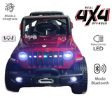 Montable Mini Rubicon 4x4 llantas de goma, con control remoto (Rojo)