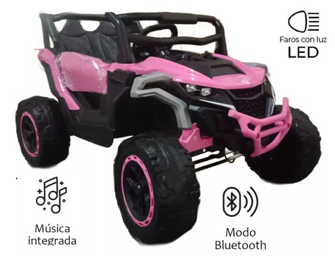 Montable Mini Canam 4x4 llantas de goma, con control remoto (Rosa)