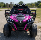 Montable Electrico Tipo Jeep 2188, Llantas De Goma, 4x4, Control (Rosa Metálico)