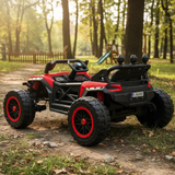 Montable Super Buggy 4x4 llantas de goma, con control remoto (Rojo)