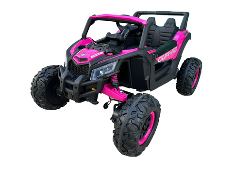 Montable 105 Todo Terreno 24v 4x4 (Rosa) llanta de goma, Con Control Remoto